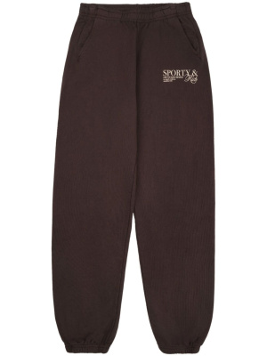 

Logo-print cotton track pants, Sporty & Rich Logo-print cotton track pants