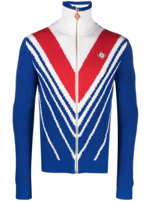 

Colourblock zip-up jumper, Casablanca Colourblock zip-up jumper