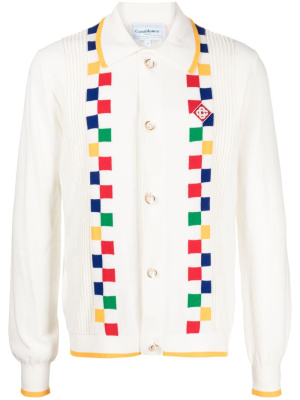 

Check-pattern cotton cardigan, Casablanca Check-pattern cotton cardigan