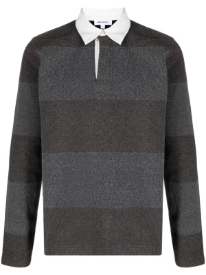 

Ruben striped brushed polo top, Norse Projects Ruben striped brushed polo top