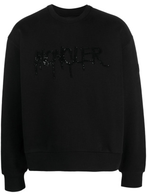

Logo-embroidered cotton sweatshirt, Moncler Logo-embroidered cotton sweatshirt