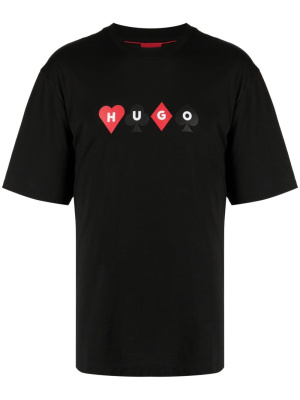 

Playing Card logo-print T-shirt, HUGO Playing Card logo-print T-shirt