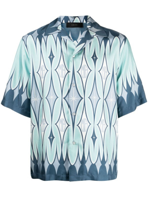 

Argyle-print silk shirt, AMIRI Argyle-print silk shirt
