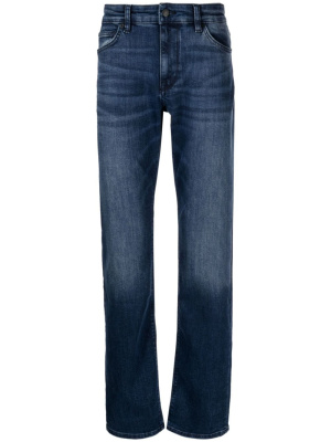 

Logo-patch straight-leg jeans, BOSS Logo-patch straight-leg jeans