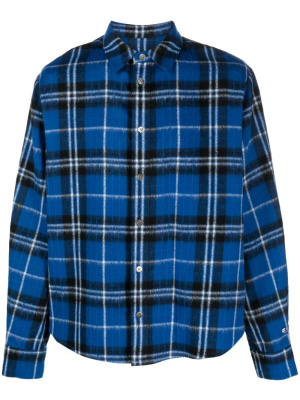 

Plaid-check wool shirt, Ader Error Plaid-check wool shirt