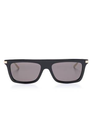 

Interlocking G logo-engraved rectangle-frame sunglasses, Gucci Eyewear Interlocking G logo-engraved rectangle-frame sunglasses