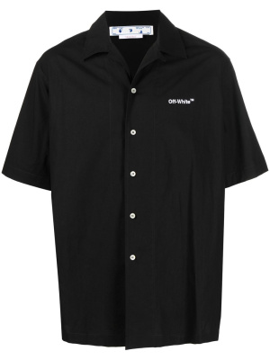 

Embroidered-logo cotton shirt, Off-White Embroidered-logo cotton shirt