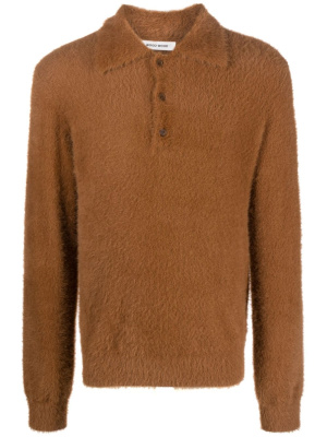 

Brushed polo jumper, Wood Wood Brushed polo jumper