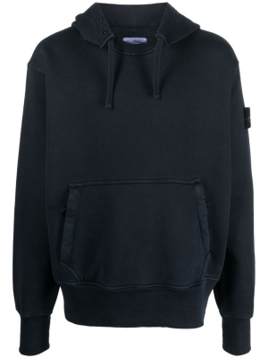 

Compass logo-patch cotton hoodie, Stone Island Compass logo-patch cotton hoodie