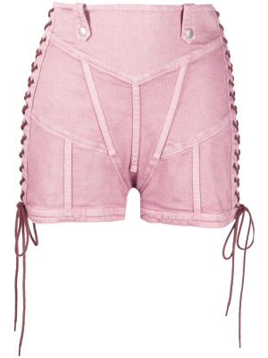 

Lace-up denim shorts, Jean Paul Gaultier Lace-up denim shorts