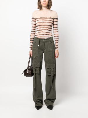 

X KNWLS stripe-print high-neck top, Jean Paul Gaultier X KNWLS stripe-print high-neck top