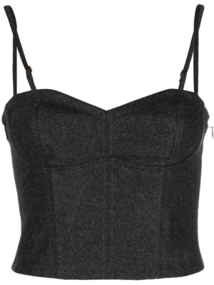 

Bustier-neckline cropped top, Forte Forte Bustier-neckline cropped top