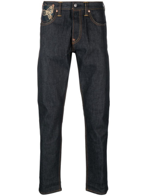 

Mid-rise straight-leg jeans, EVISU Mid-rise straight-leg jeans