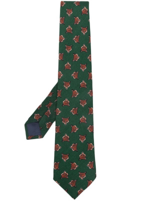 

Fox-motif wool tie, Polo Ralph Lauren Fox-motif wool tie