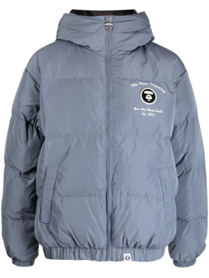 

Logo-patch hooded padded jacket, AAPE BY *A BATHING APE® Logo-patch hooded padded jacket