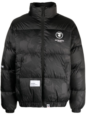 

Logo-patch quilted jacket, AAPE BY *A BATHING APE® Logo-patch quilted jacket