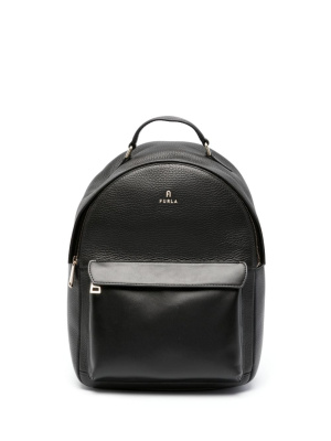 

Logo-lettering leather backpack, Furla Logo-lettering leather backpack