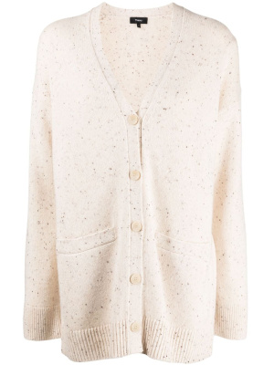 

Mélange-effect V-neck cardigan, Theory Mélange-effect V-neck cardigan