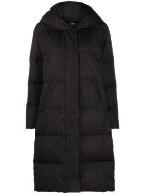 

Logo-jacquard quilted coat, Lauren Ralph Lauren Logo-jacquard quilted coat