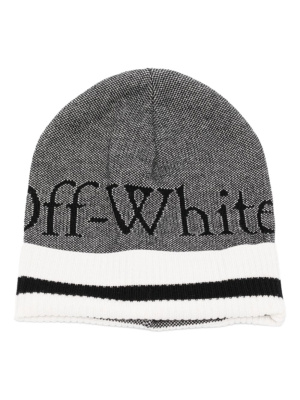 

Logo-embroidered virgin wool beanie hat, Off-White Logo-embroidered virgin wool beanie hat