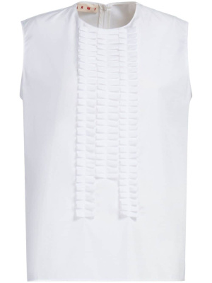 

Box-pleated bib poplin shirt, Marni Box-pleated bib poplin shirt