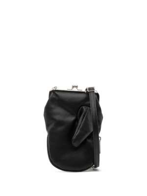 

Thumb-slot leather crossbody bag, Yohji Yamamoto Thumb-slot leather crossbody bag