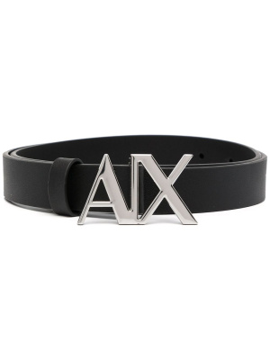 

Logo-buckle leather belt, Armani Exchange Logo-buckle leather belt
