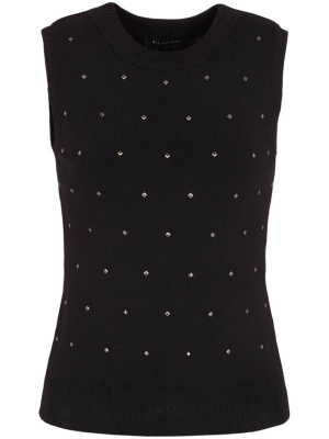 

Stud-detailing fine-ribbed vest, Armani Exchange Stud-detailing fine-ribbed vest