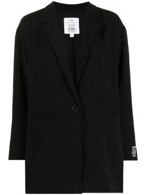 

Logo-patch blazer, Armani Exchange Logo-patch blazer