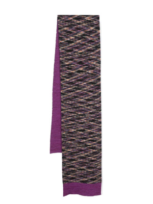 

Patterned-intarsia reversible scarf, Missoni Patterned-intarsia reversible scarf