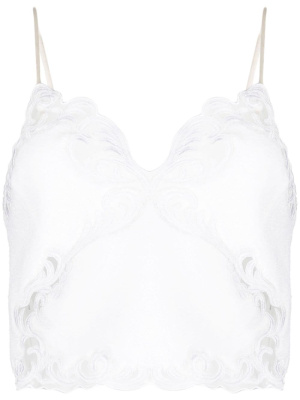 

Lace-embroidered crop top, Alexander Wang Lace-embroidered crop top