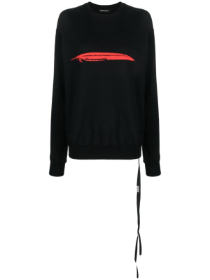 

Feather-print cotton sweatshirt, Ann Demeulemeester Feather-print cotton sweatshirt