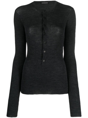 

Buttoned virgin-wool jumper, Ann Demeulemeester Buttoned virgin-wool jumper