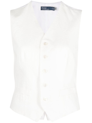 

V-neck linen waistcoat, Polo Ralph Lauren V-neck linen waistcoat
