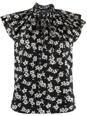 

Ruffle-trim floral blouse, Polo Ralph Lauren Ruffle-trim floral blouse