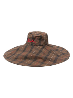 

Logo-embroidered cotton bucket hat, Bimba y Lola Logo-embroidered cotton bucket hat