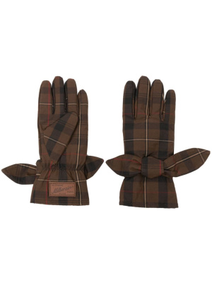 

Checked bow-detail gloves, Bimba y Lola Checked bow-detail gloves