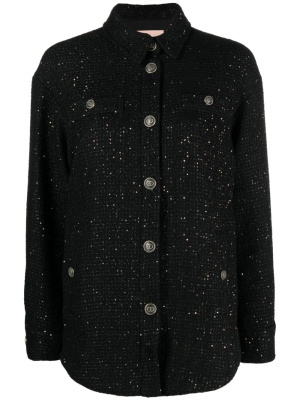 

Sequin-embellished bouclé jacket, TWINSET Sequin-embellished bouclé jacket