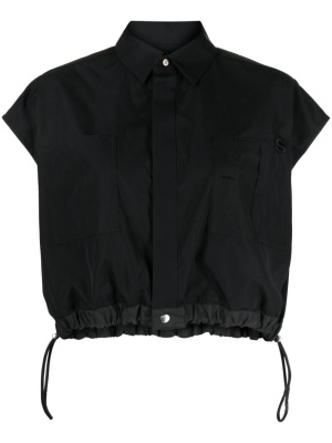 

Logo-embroidered short-sleeve shirt, Sacai Logo-embroidered short-sleeve shirt