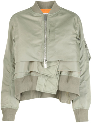 

Layered zipped bomber jacket, Sacai Layered zipped bomber jacket