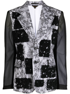 

Patchwork lace-embroidered blazer, Comme Des Garçons Patchwork lace-embroidered blazer