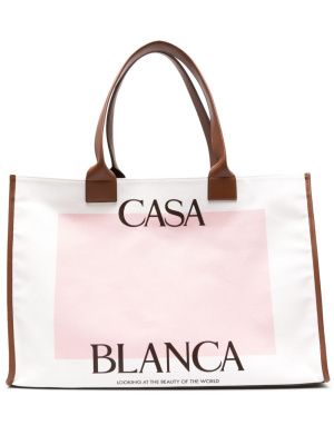 

Logo-print tote bag, Casablanca Logo-print tote bag