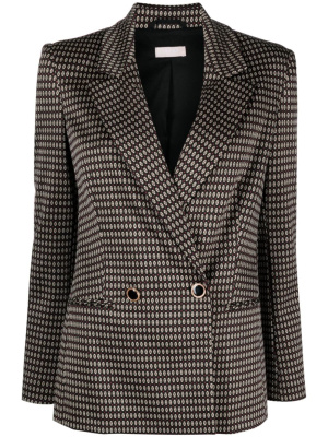 

Geometric-print double-breasted blazer, LIU JO Geometric-print double-breasted blazer