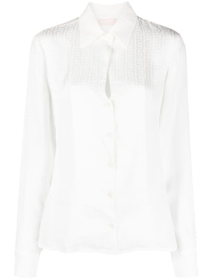 

Monogram-jacquard long-sleeve satin shirt, LIU JO Monogram-jacquard long-sleeve satin shirt