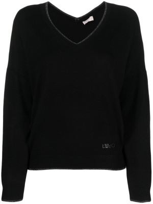 

V-neck fine-knit jumper, LIU JO V-neck fine-knit jumper