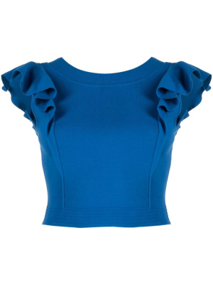 

Ruffled crop knitted top, LIU JO Ruffled crop knitted top