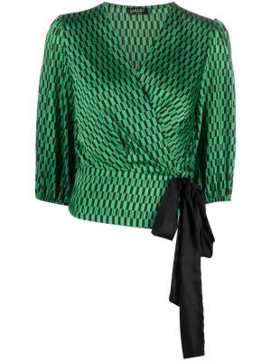 

Graphic-print wrap blouse, LIU JO Graphic-print wrap blouse