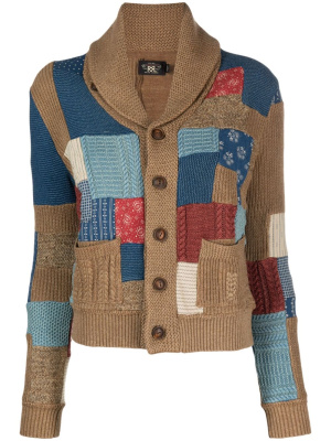 

Patchwork shaw-lapels cardigan, Ralph Lauren RRL Patchwork shaw-lapels cardigan