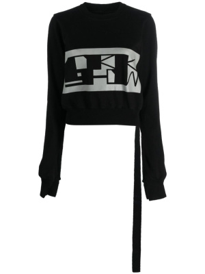 

Patterned intarsia-knit cotton jumper, Rick Owens DRKSHDW Patterned intarsia-knit cotton jumper