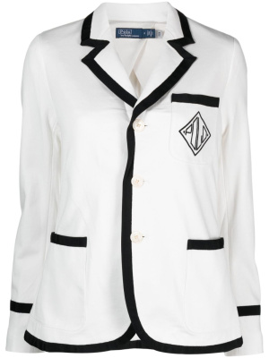 

Contrasting-trim cotton blazer, Polo Ralph Lauren Contrasting-trim cotton blazer
